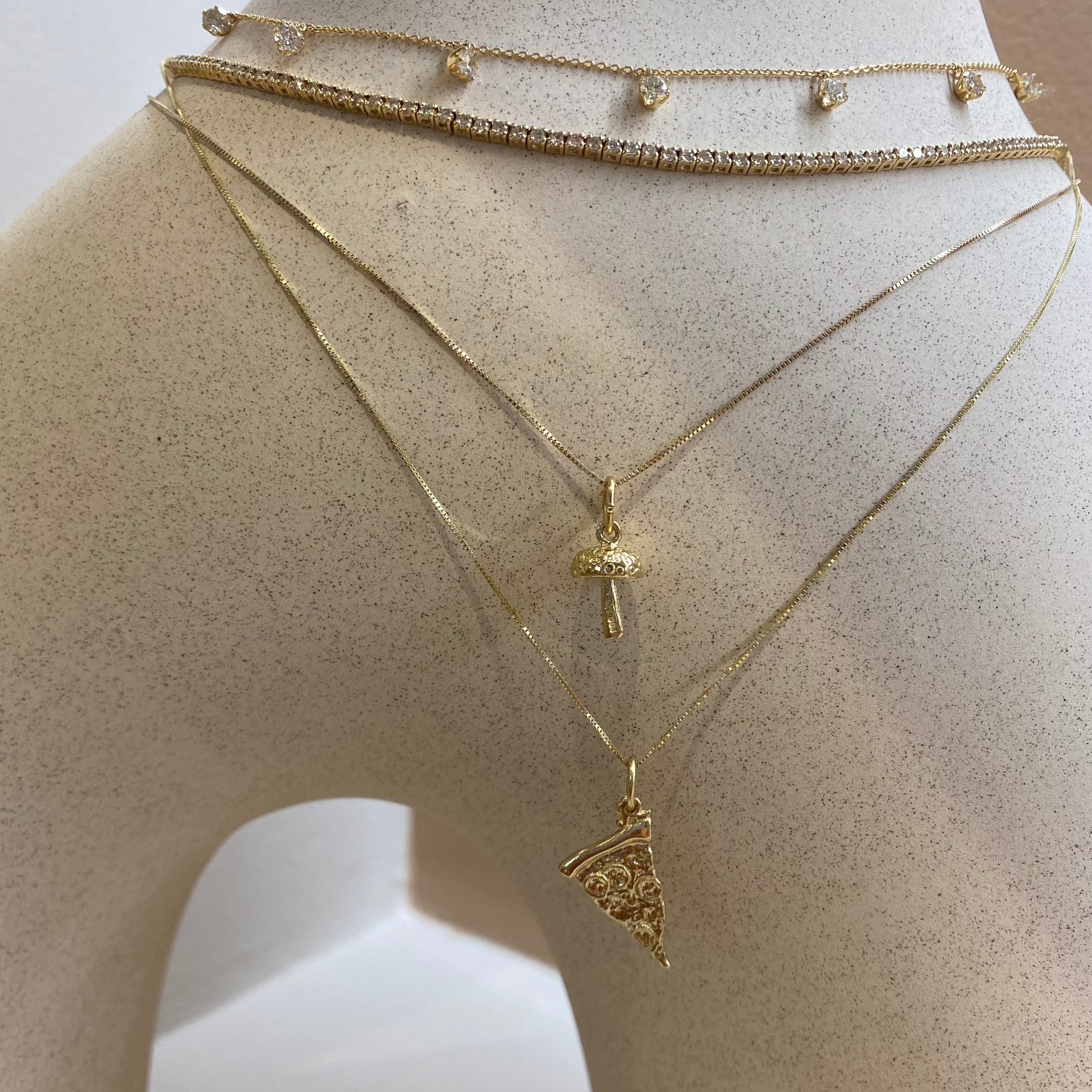 Mushroom Gold Charm