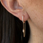 Renee Diamond Long Hoops