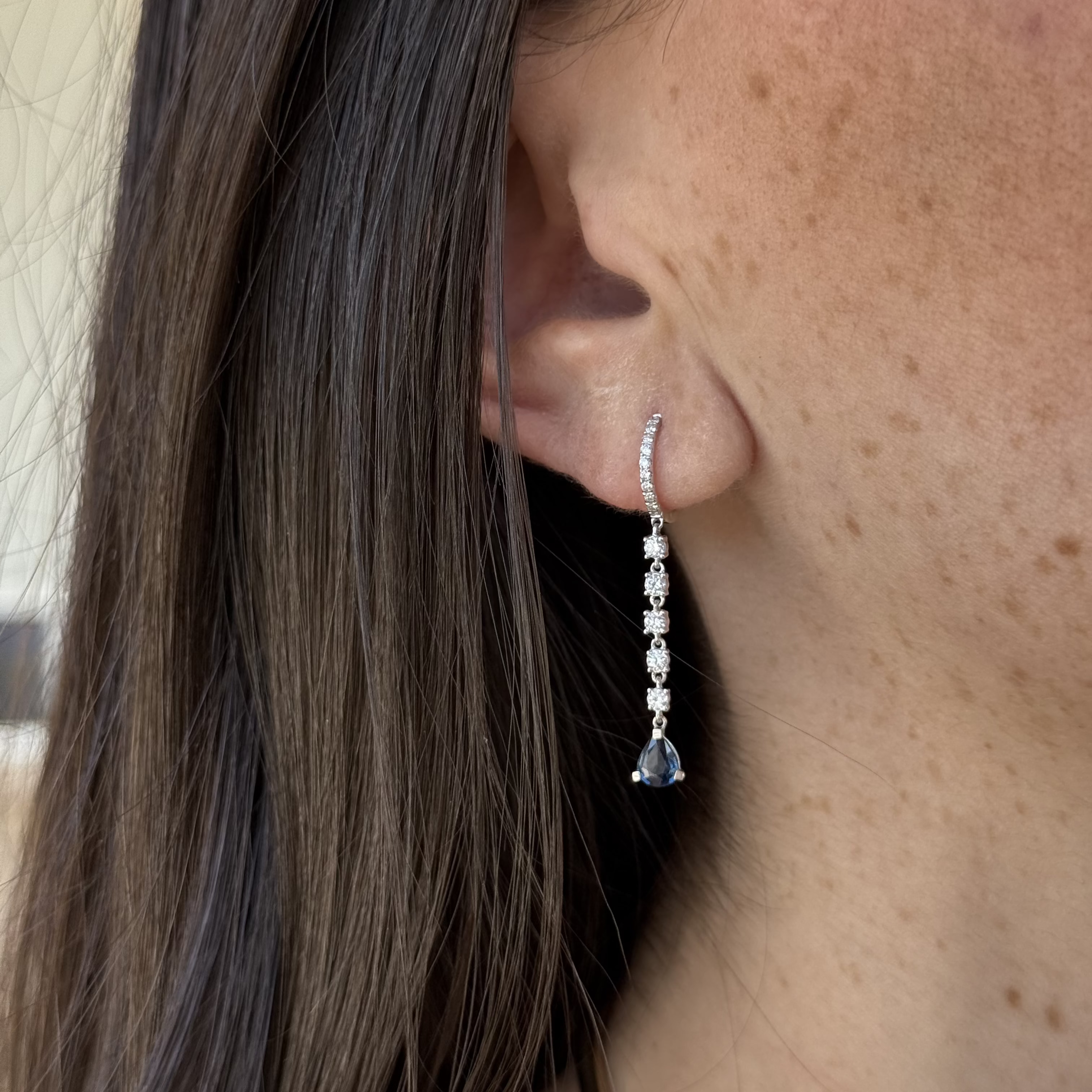 Anastasia Sapphire Diamond Earrings