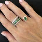 Sasha Emerald Diamond Ring