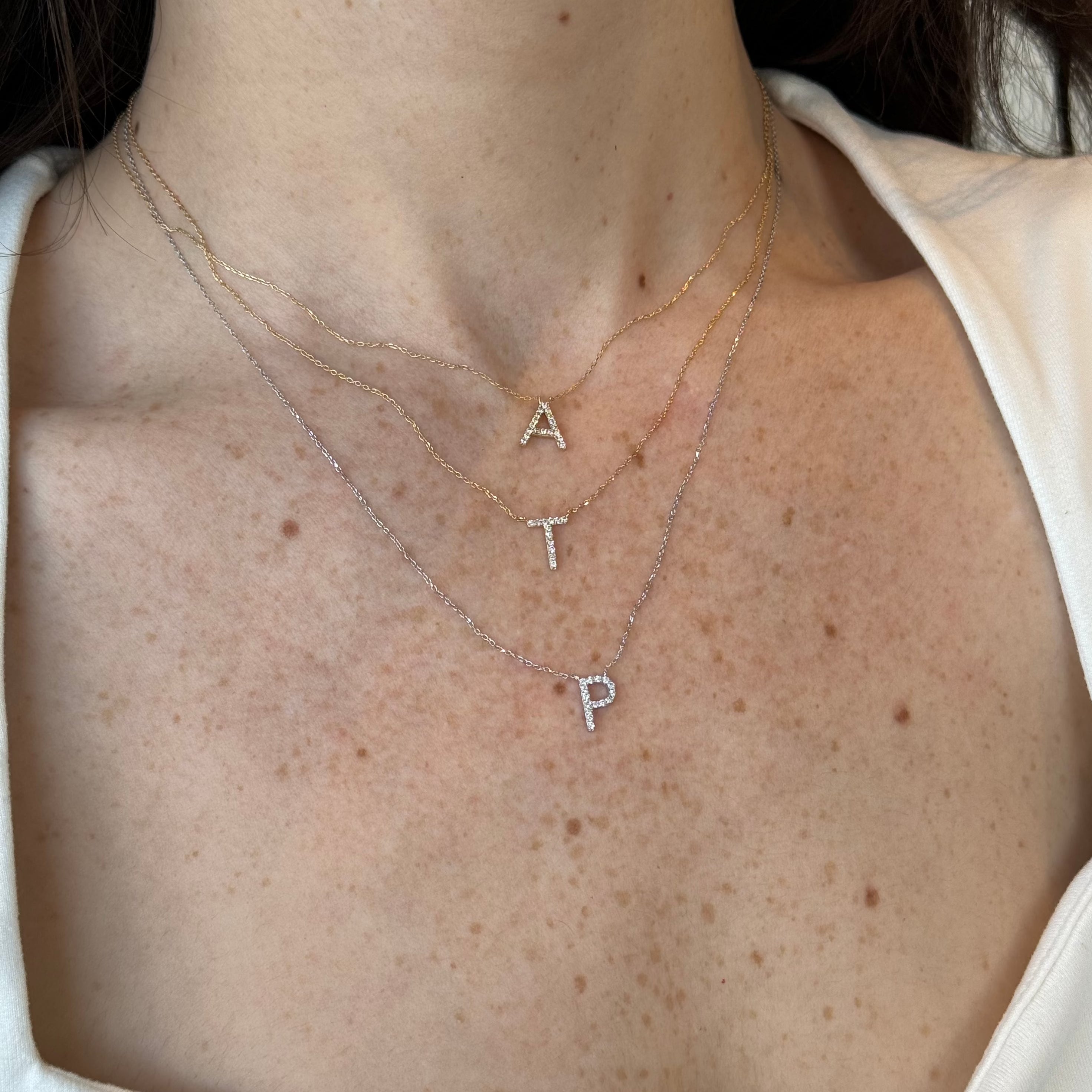 Alphabet Diamond Necklace