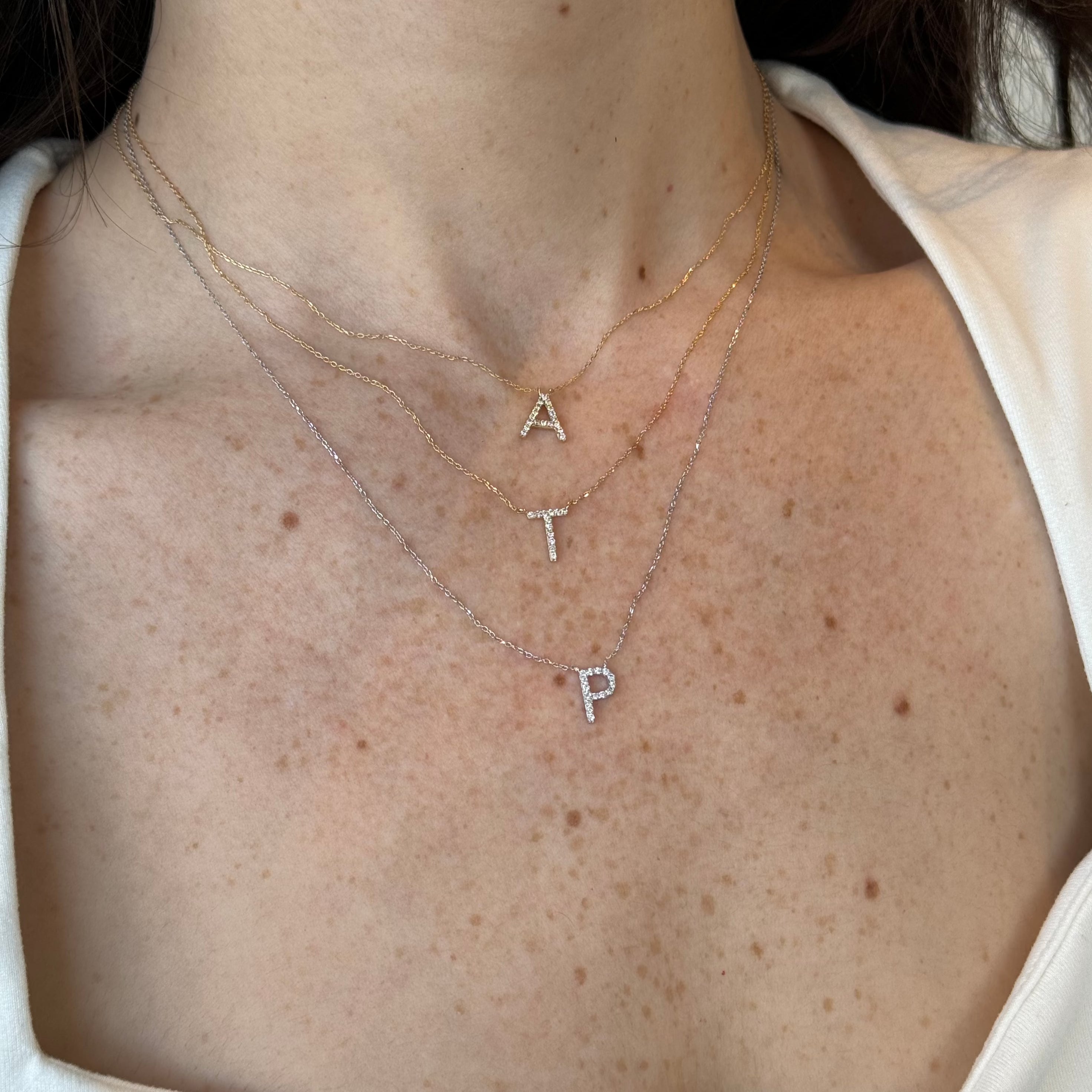 Alphabet Diamond Necklace