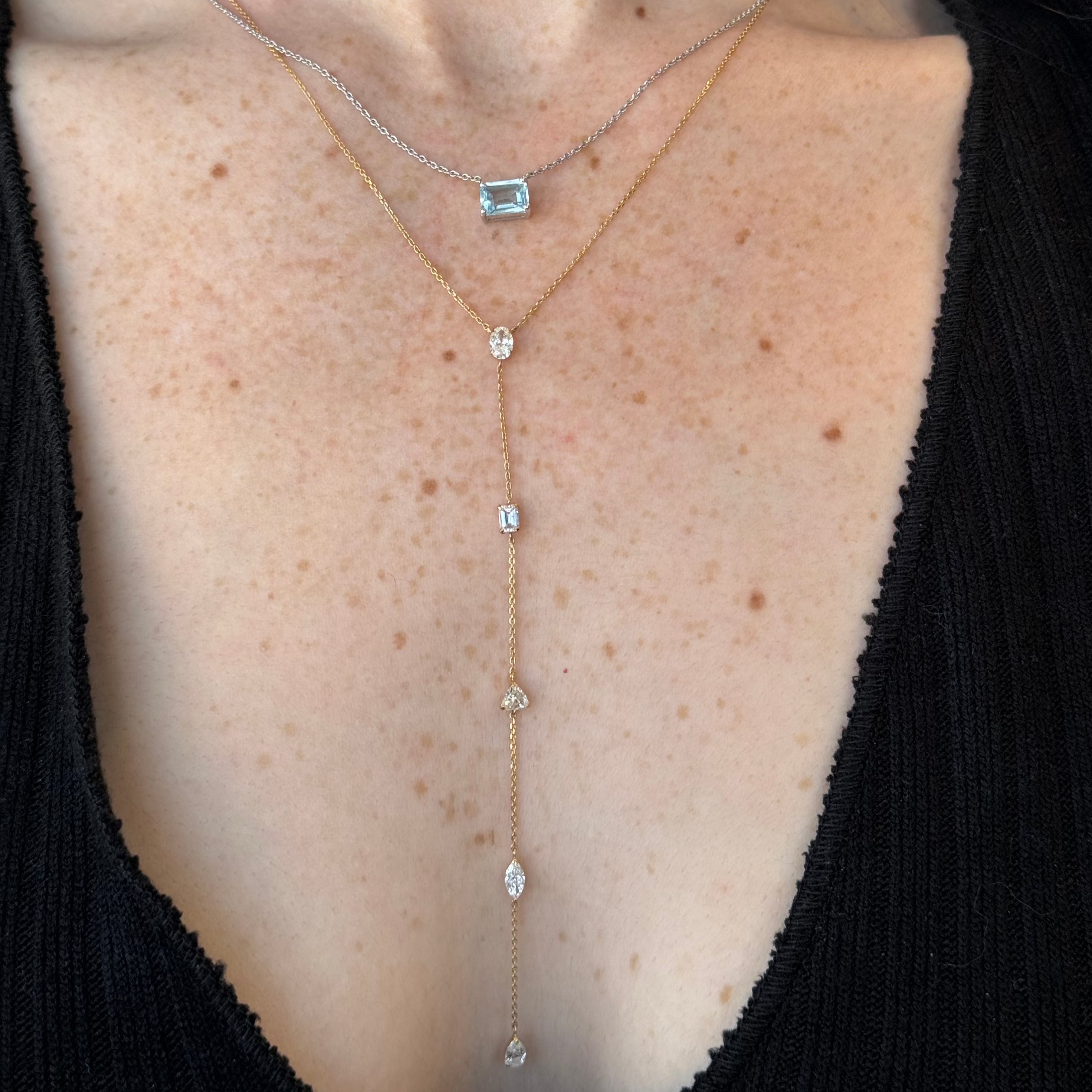 Alessandra Diamond Lariat Necklace
