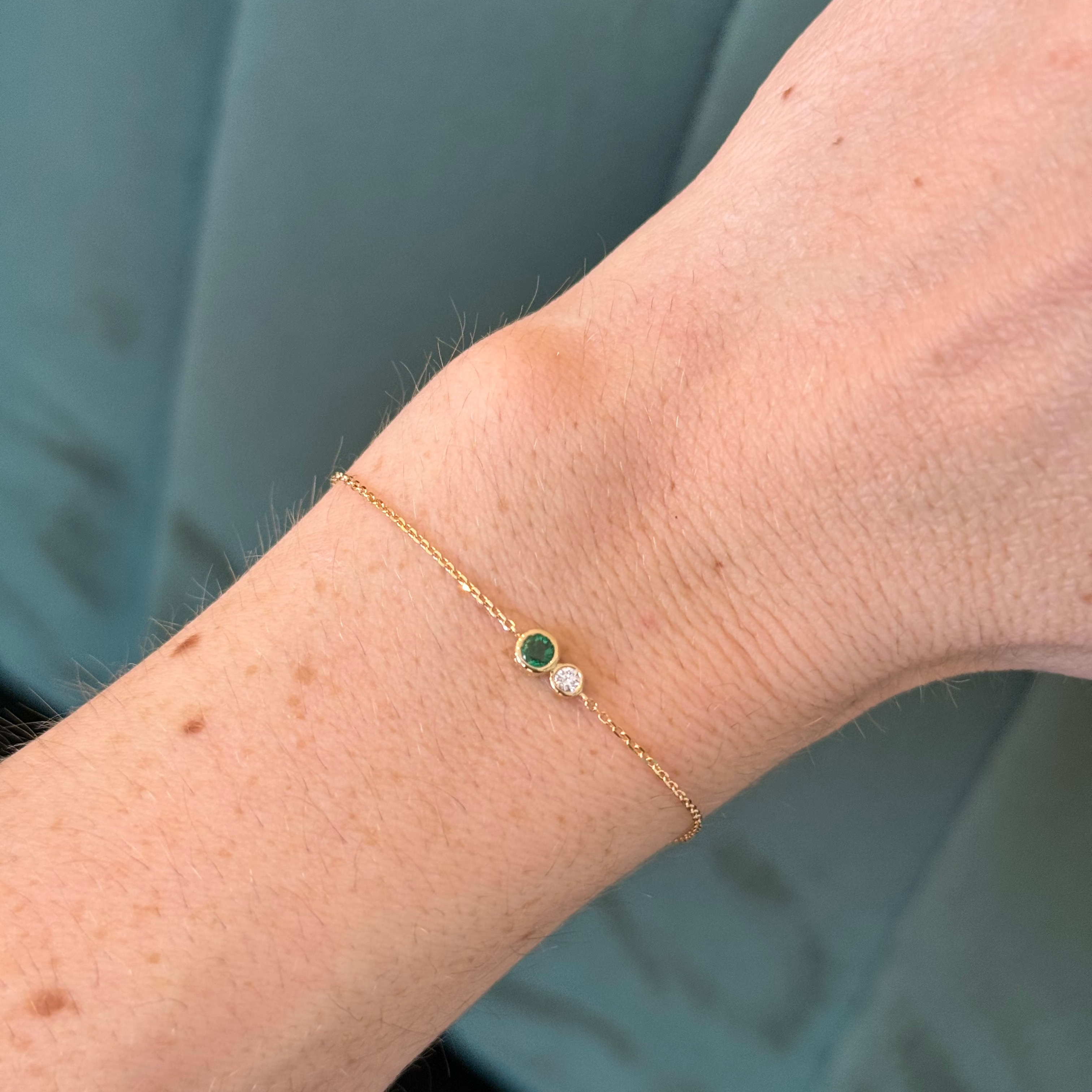 Nerea Emerald Diamond Bracelet