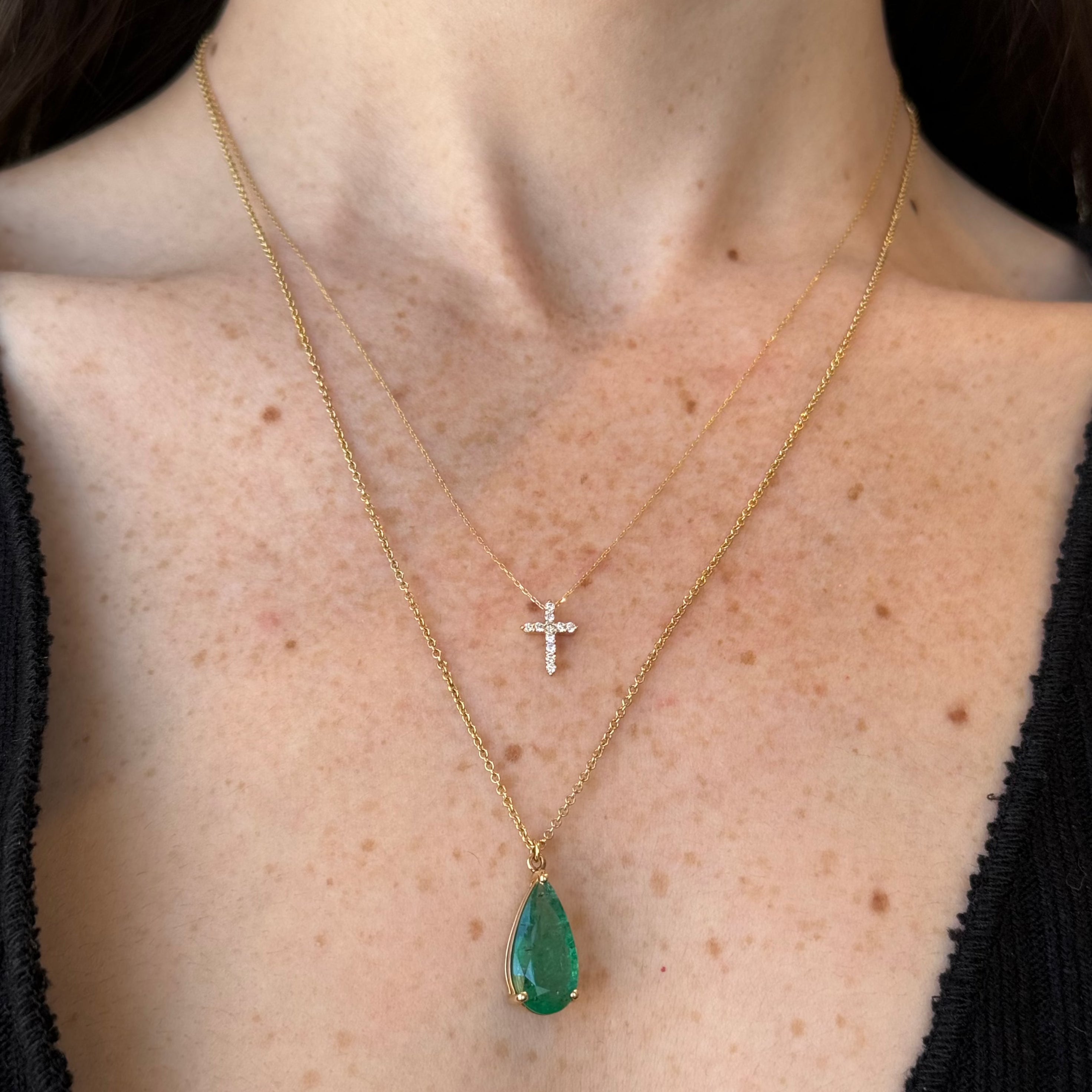 Paige Diamond Cross Necklace