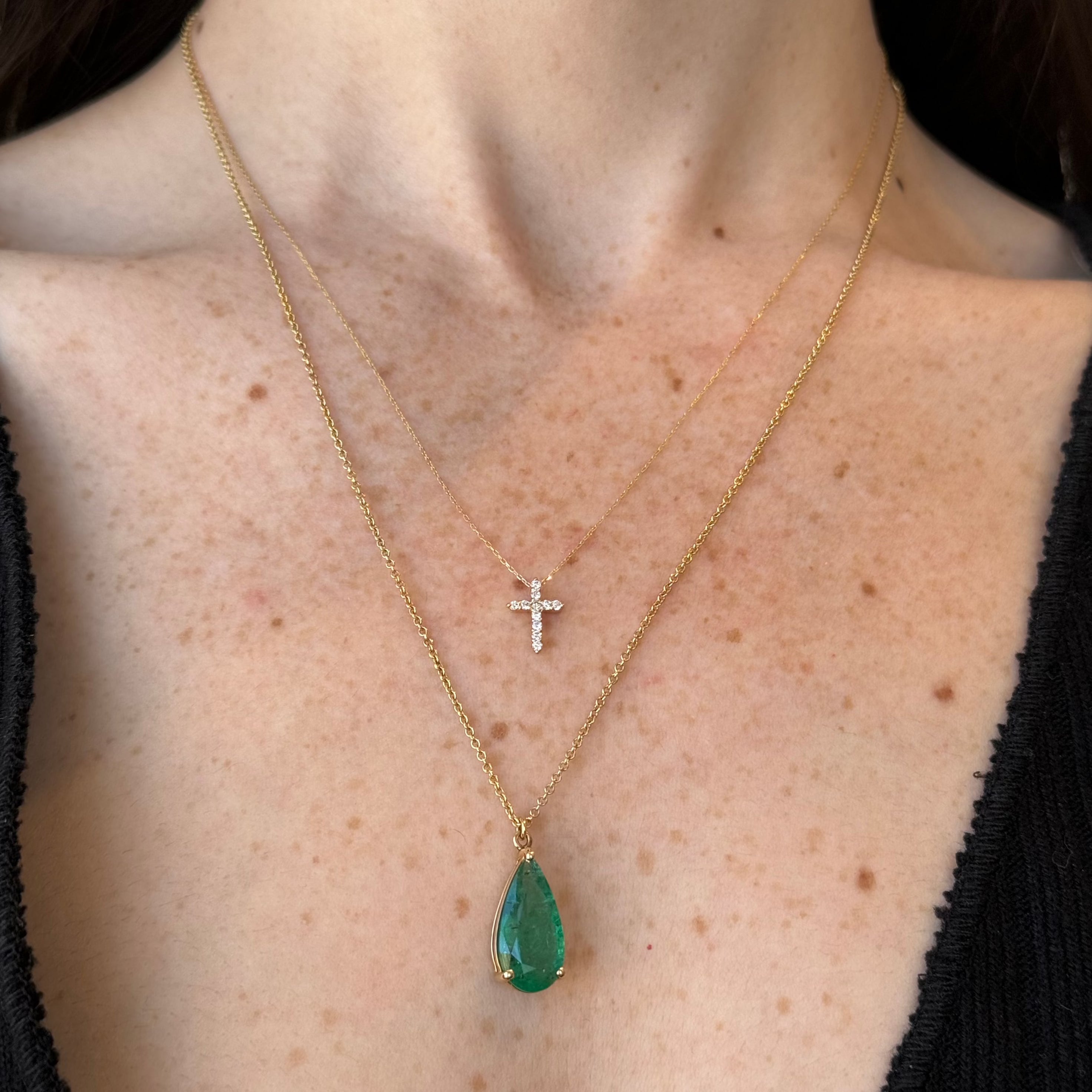Paige Diamond Cross Necklace