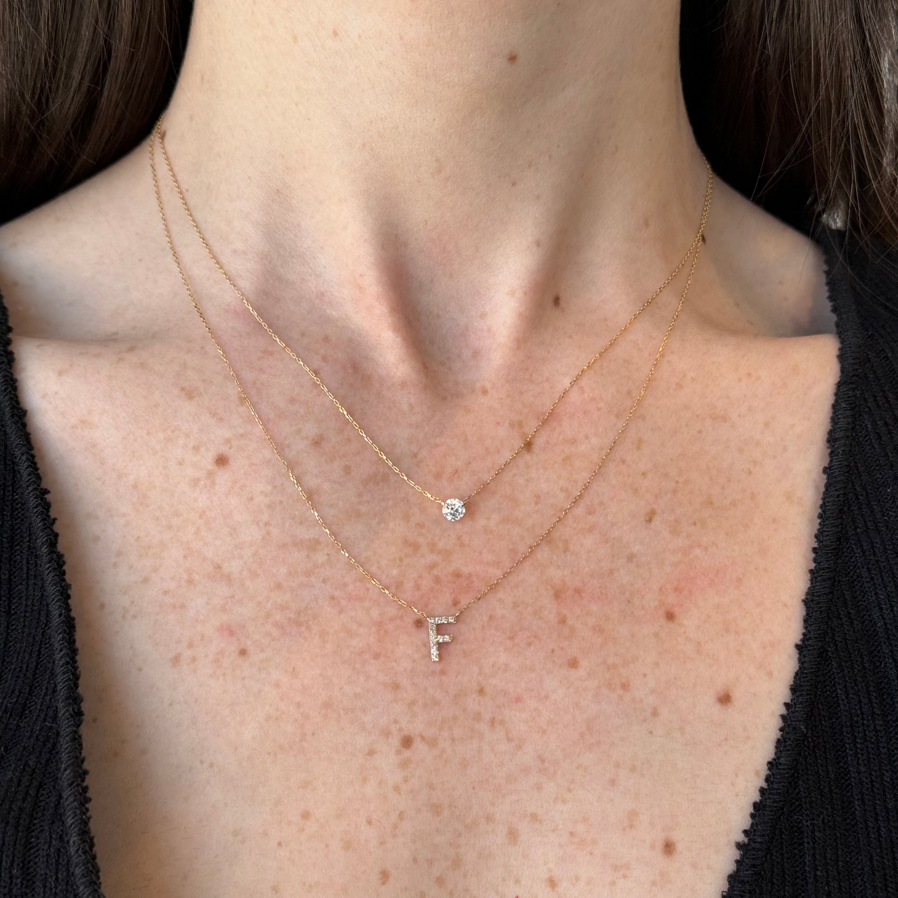 Frida Solitaire Diamond Necklace 0.20 ct.