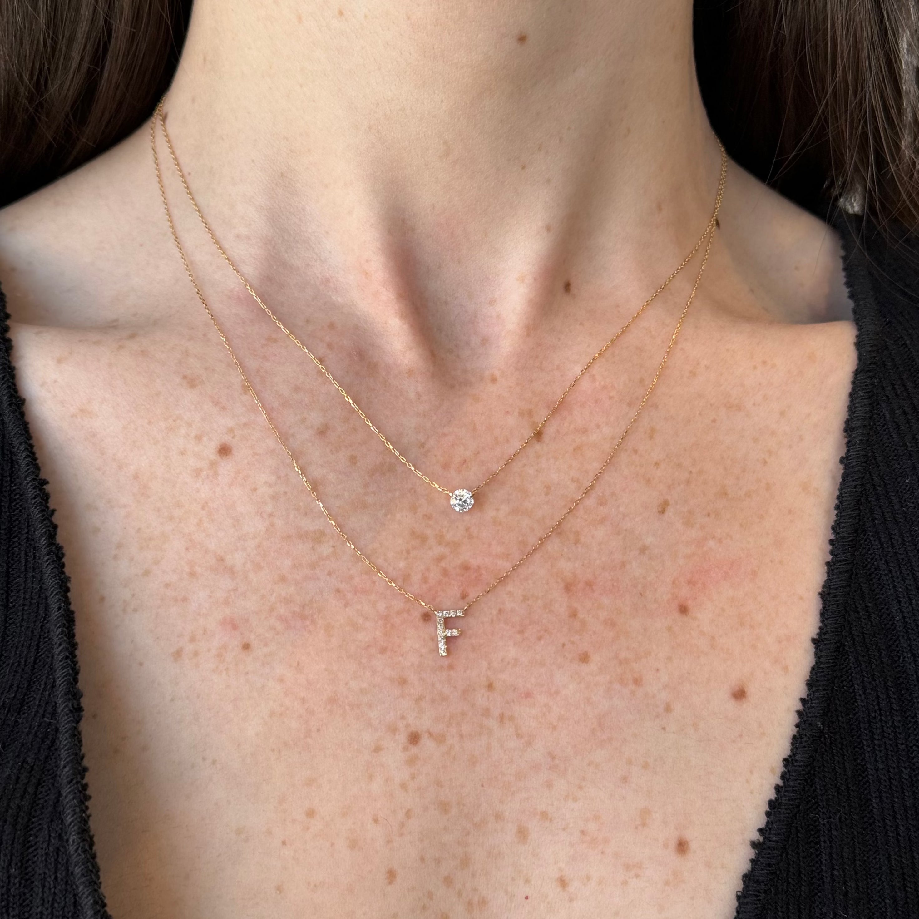 Alphabet Diamond Necklace