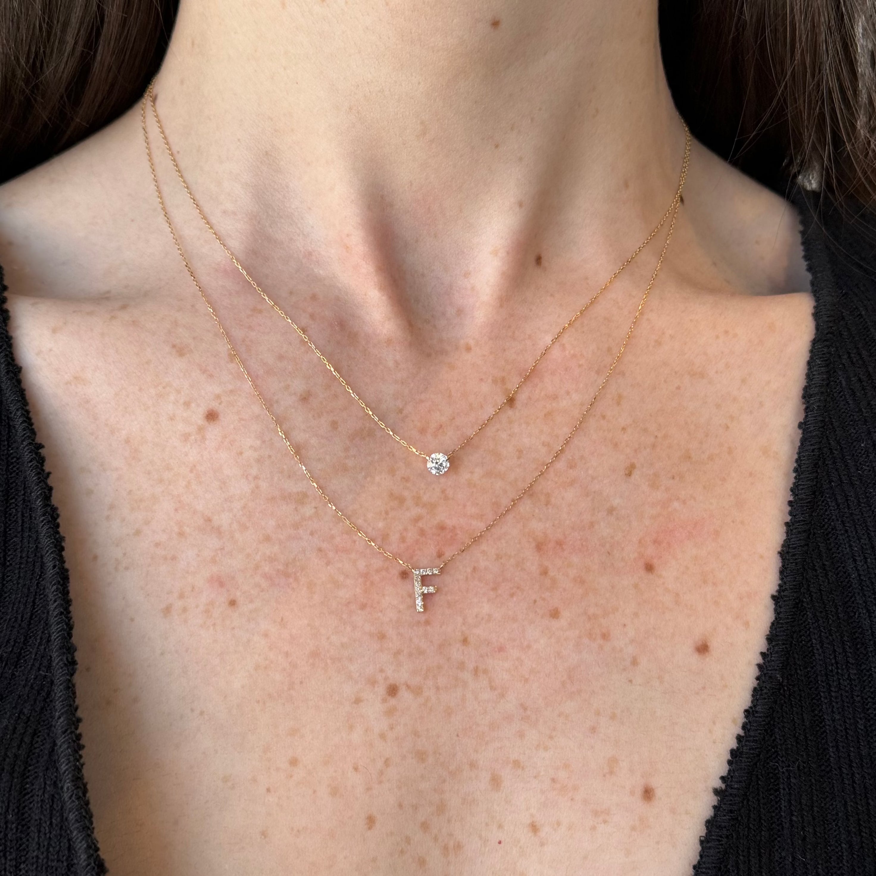 Alphabet Diamond Necklace