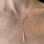 Octavia Diamond Lariat Necklace