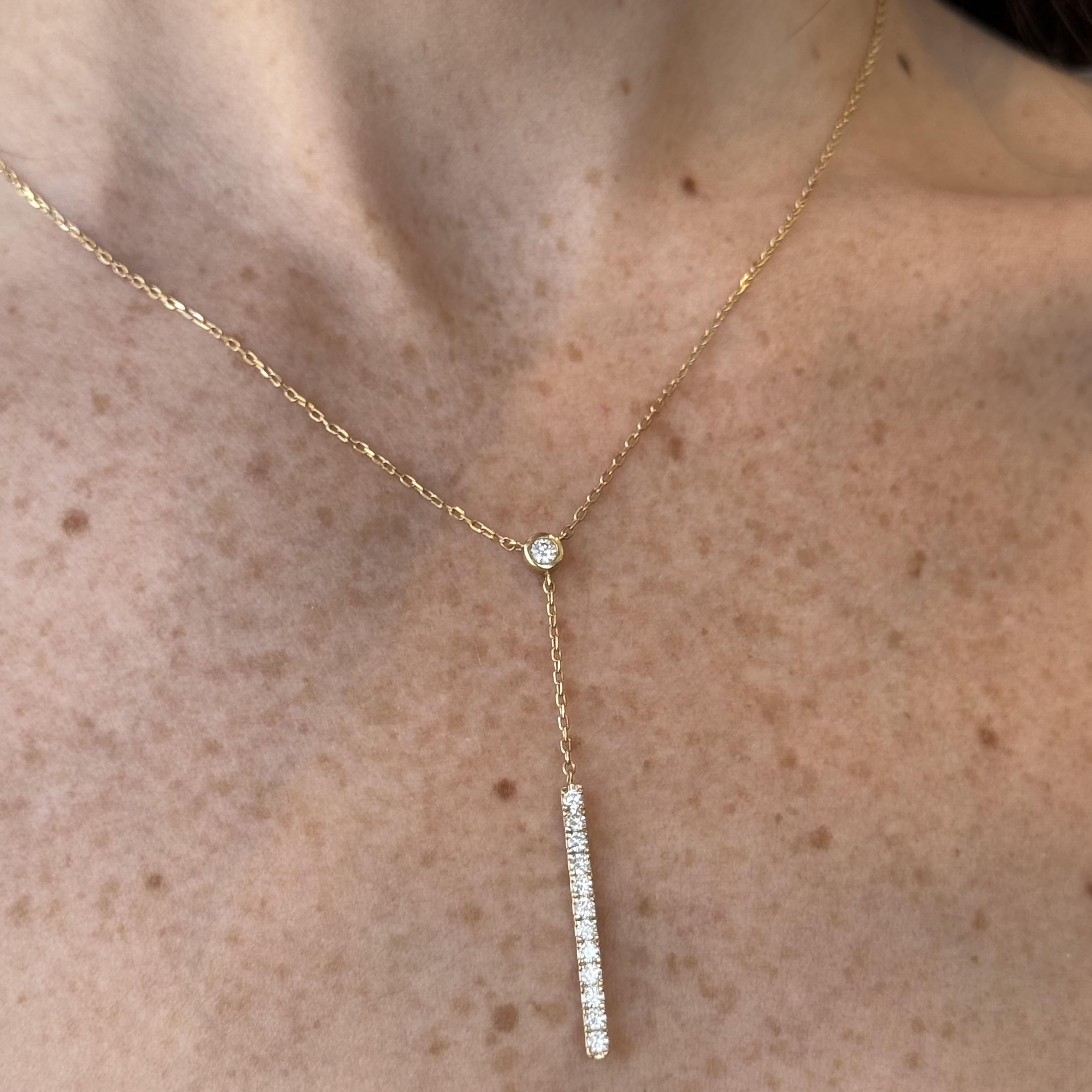 Octavia Diamond Lariat Necklace