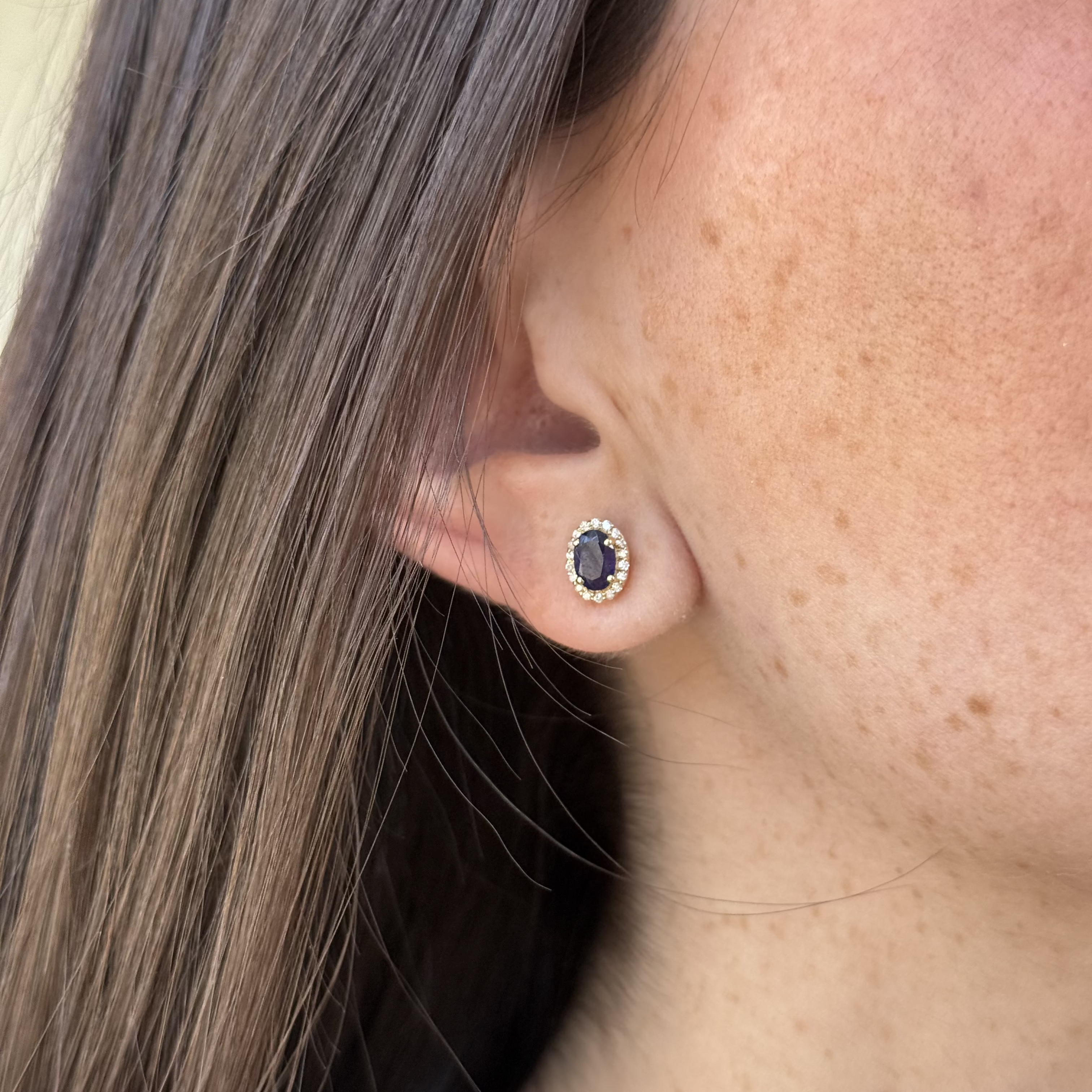 Alanna Sapphire Diamond Studs