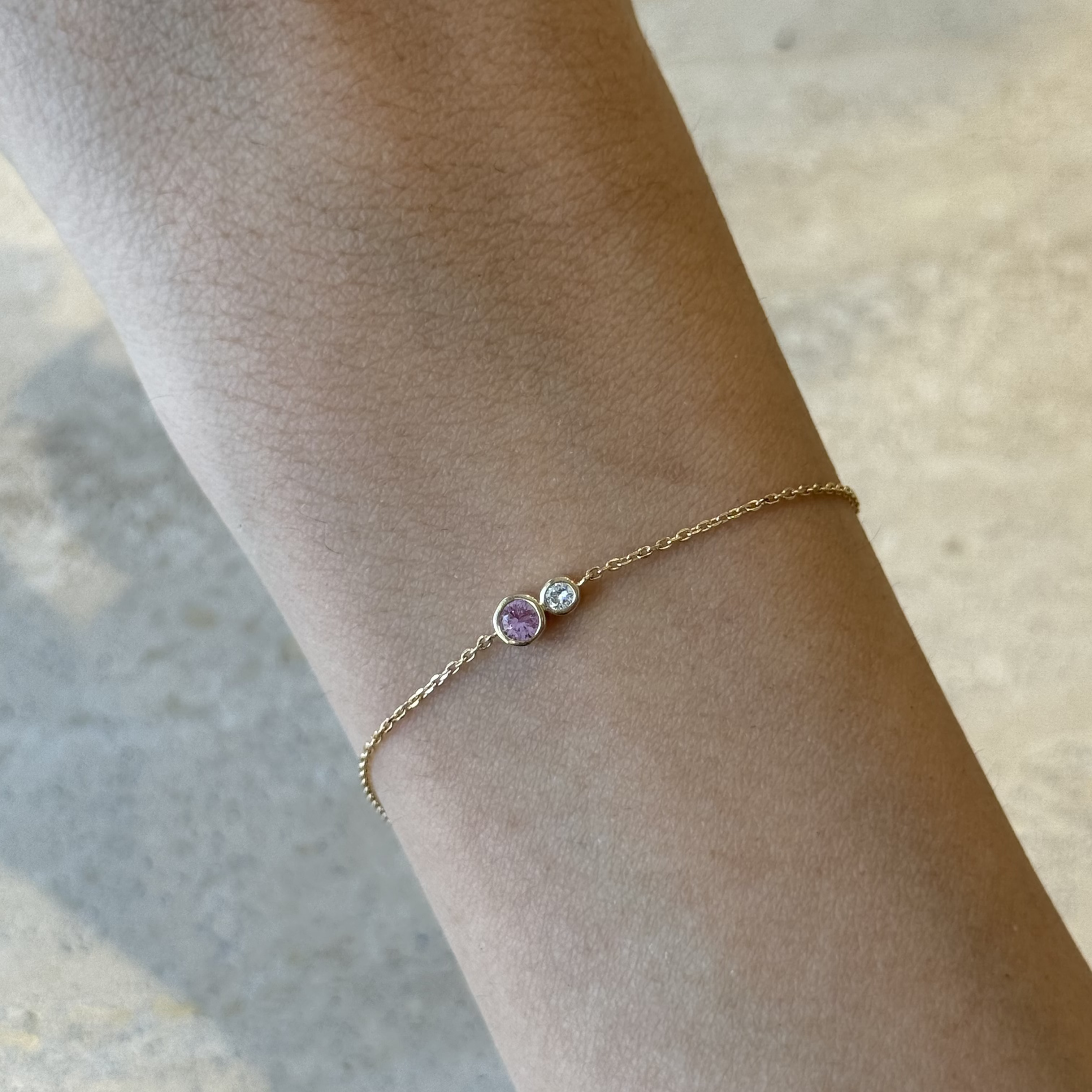 Marea Pink Sapphire Diamond Bracelet