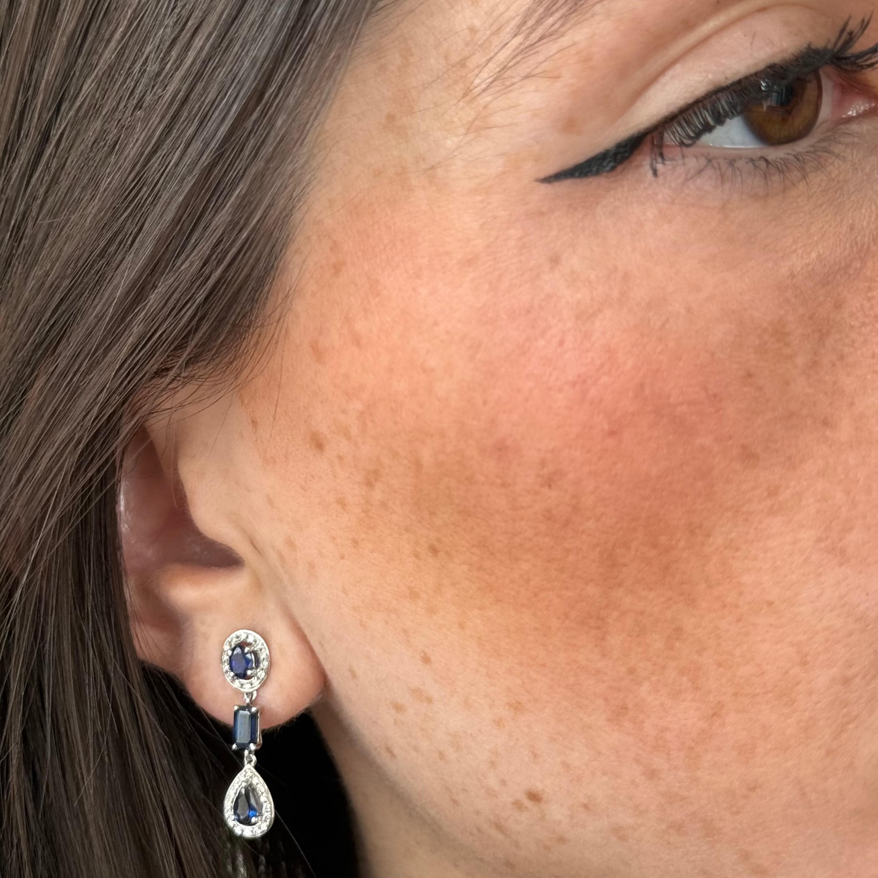 Juliana Sapphire Diamond Earrings
