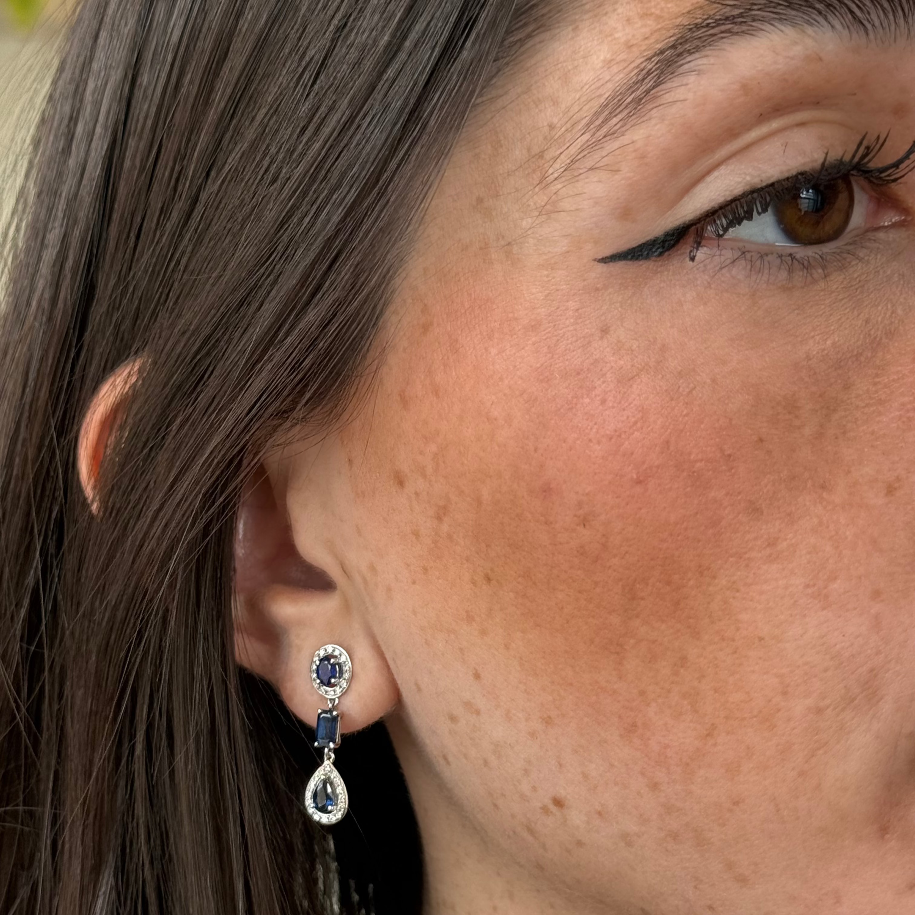 Juliana Sapphire Diamond Earrings