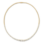 Elia Half Diamond Riviera Tennis Necklace 4 ct