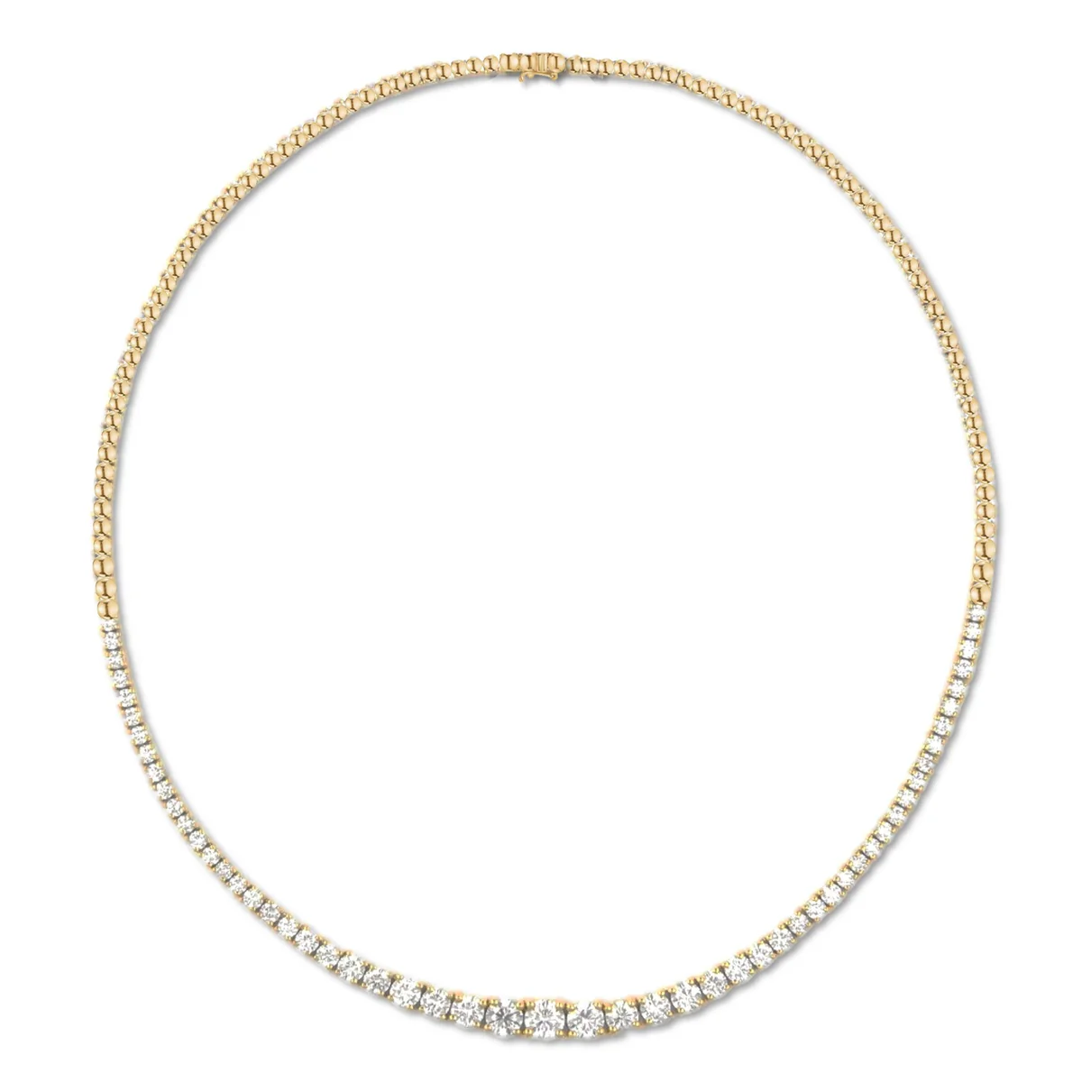 Elia Half Diamond Riviera Tennis Necklace 4 ct