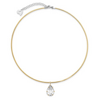 Mercedes Two-Tone Necklace with 3 ct Lab Diamond
