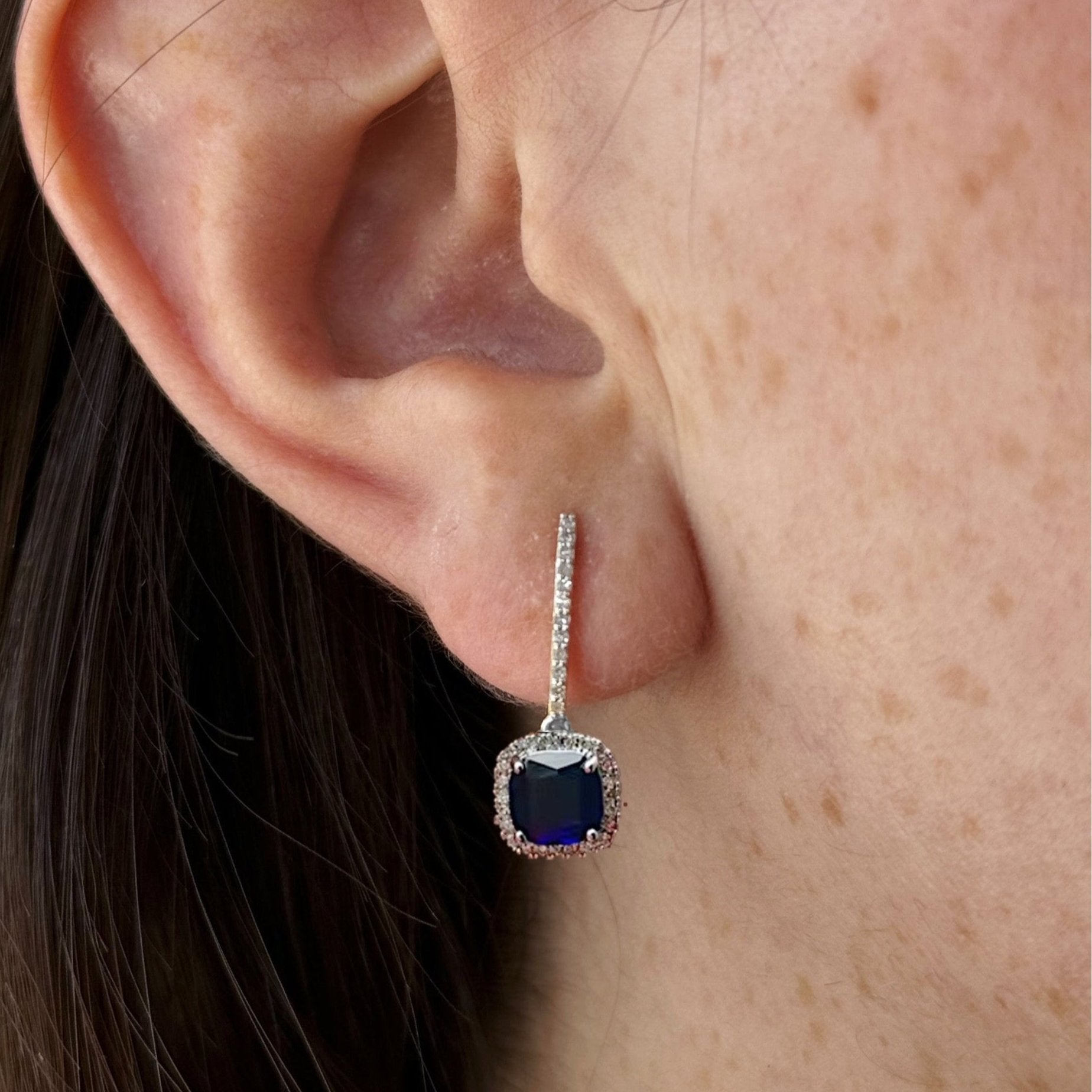 Ines Sapphire Diamond Earrings