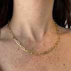 Irene Paperclip Gold Necklace