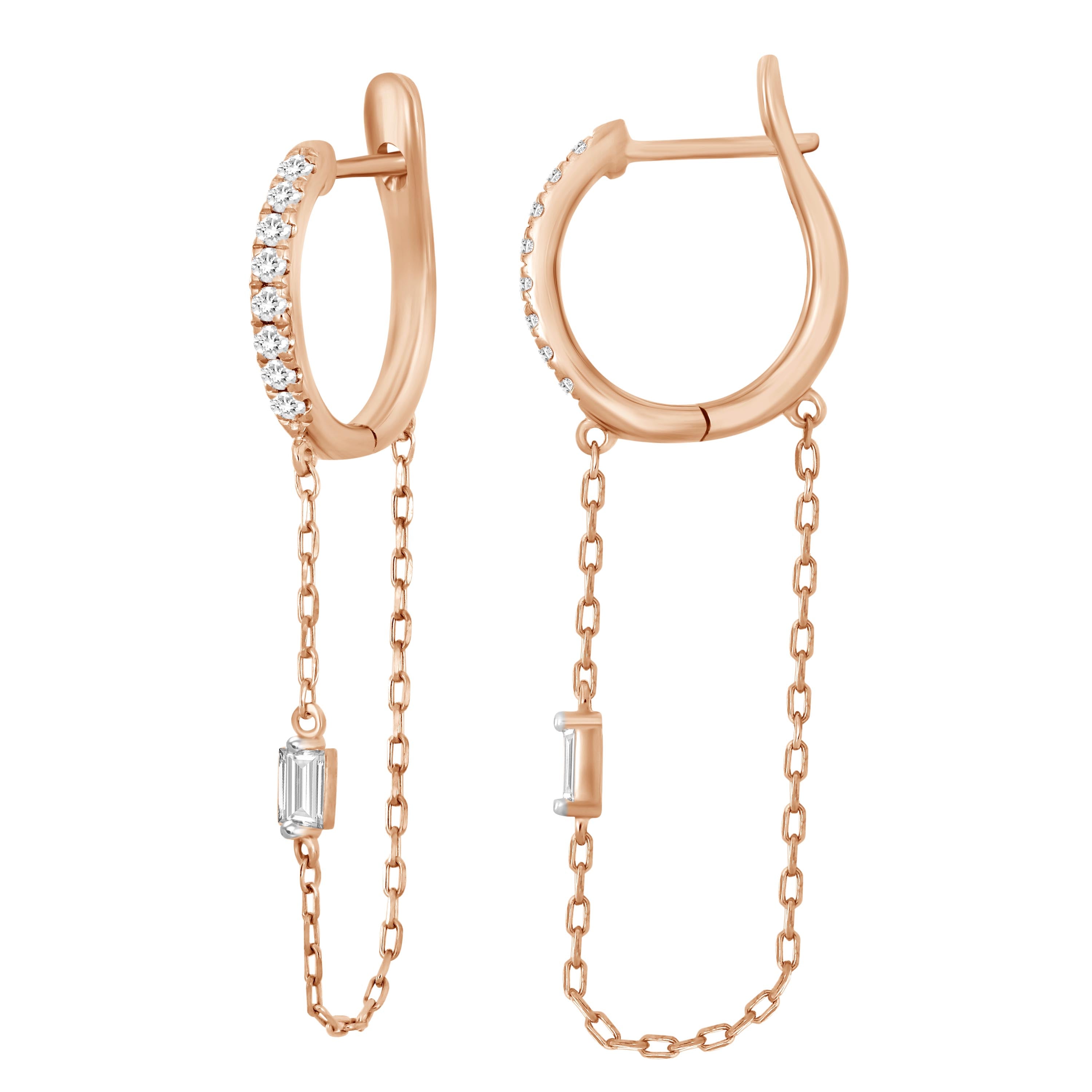 Renee Diamond Long Hoops
