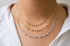 Melania Diamond Station Necklace 0.48 ct.