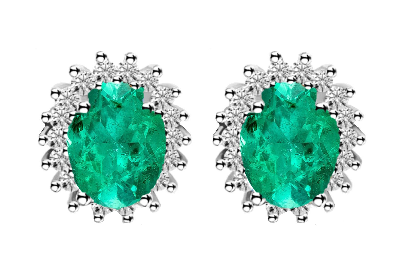 Kara Emerald Diamond Studs