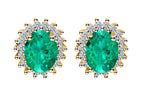 Kara Emerald Diamond Studs