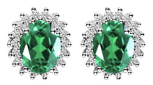 Load image into Gallery viewer, Kara Emerald Diamond Studs
