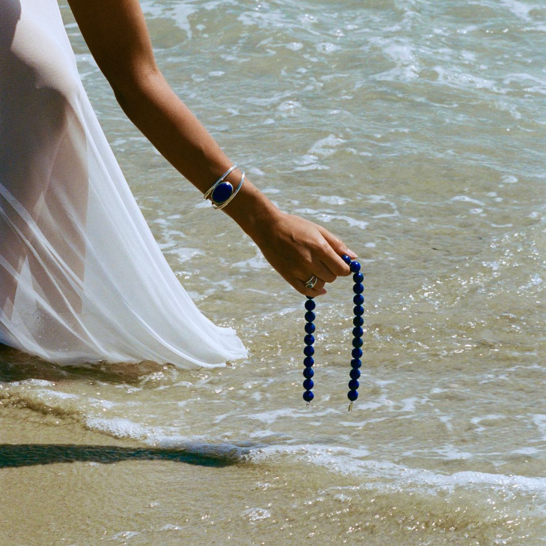 Blue Lazuli Necklace (Beads)