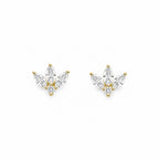 Lotus Flower Diamond Piercings (Two Earrings)