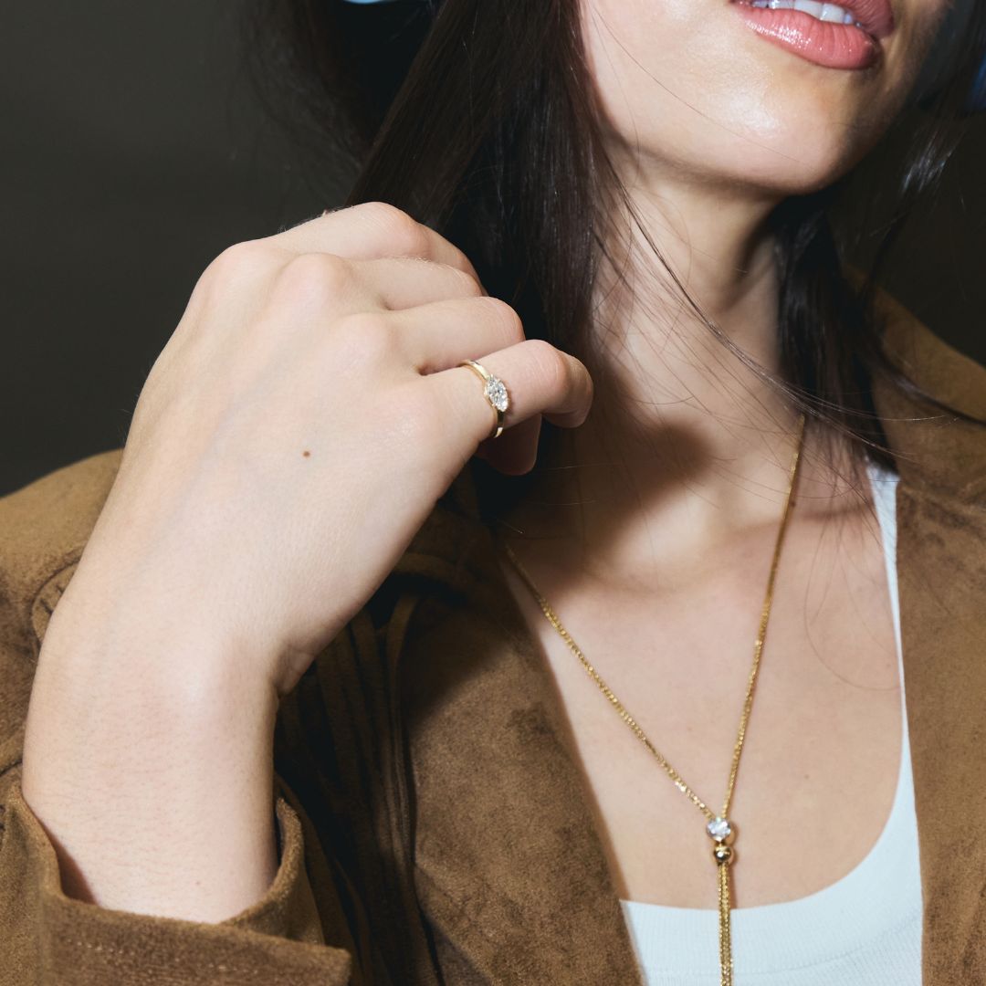 The Lou Lab Marquise Pinky Ring