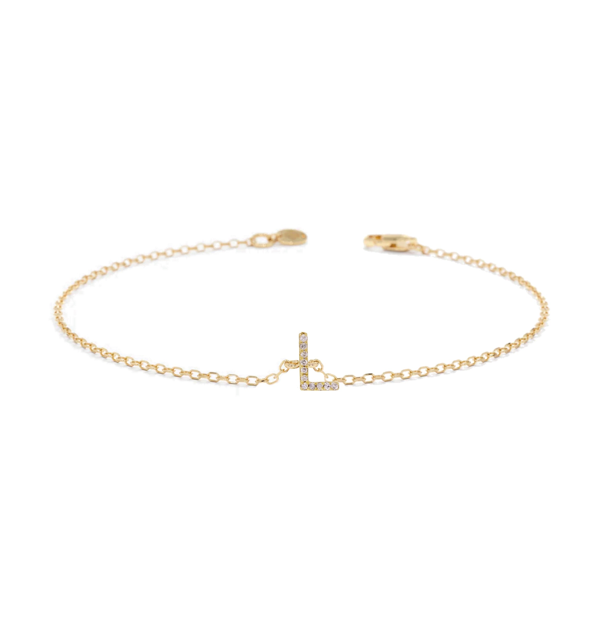 Alphabet Diamond Bracelet