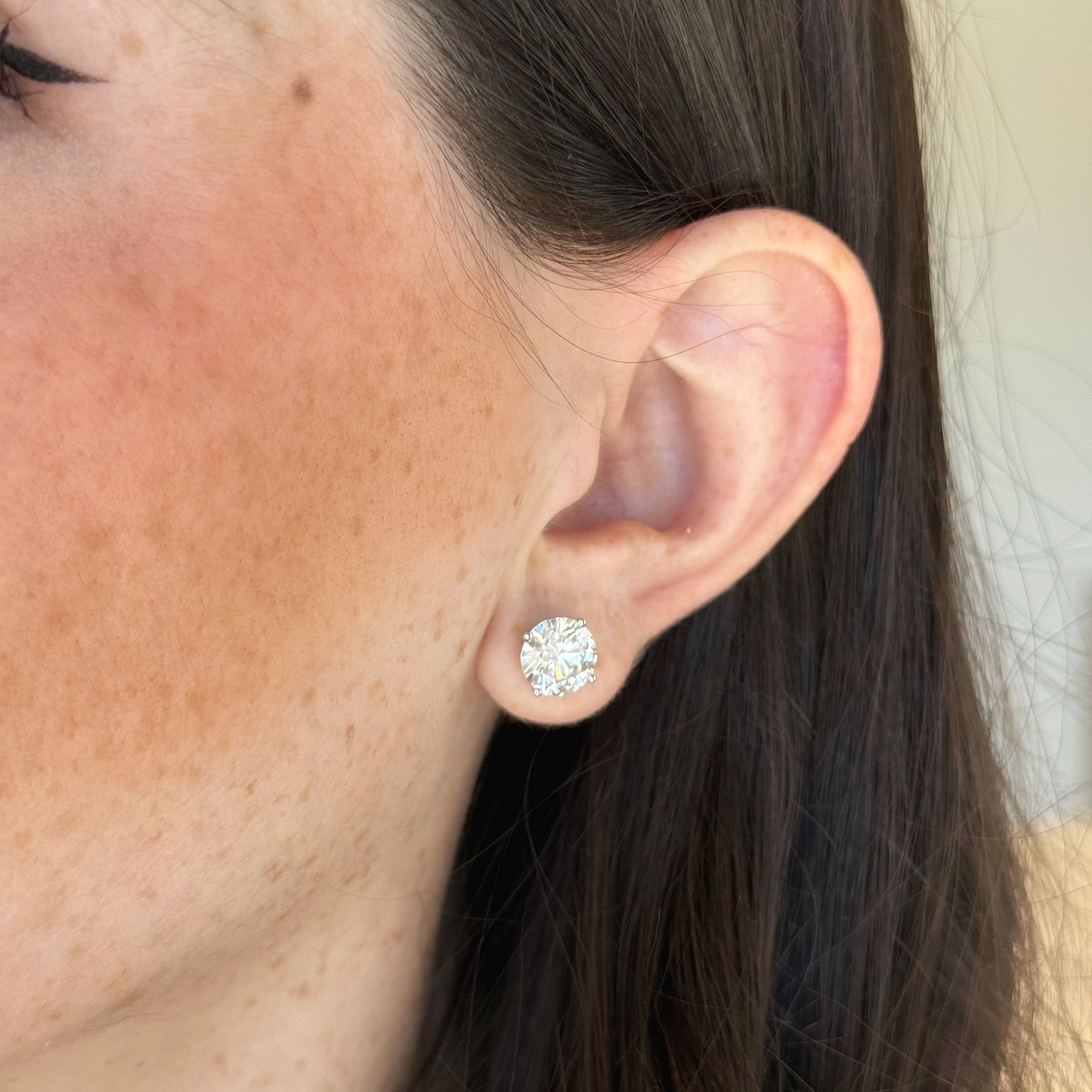 Round Cut Lab Diamond Studs 4.0 ct.