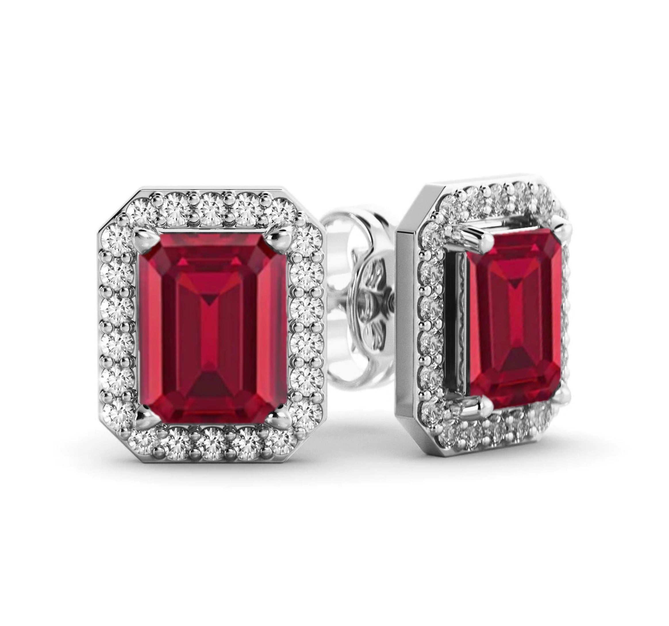 Lena Ruby Diamond Studs