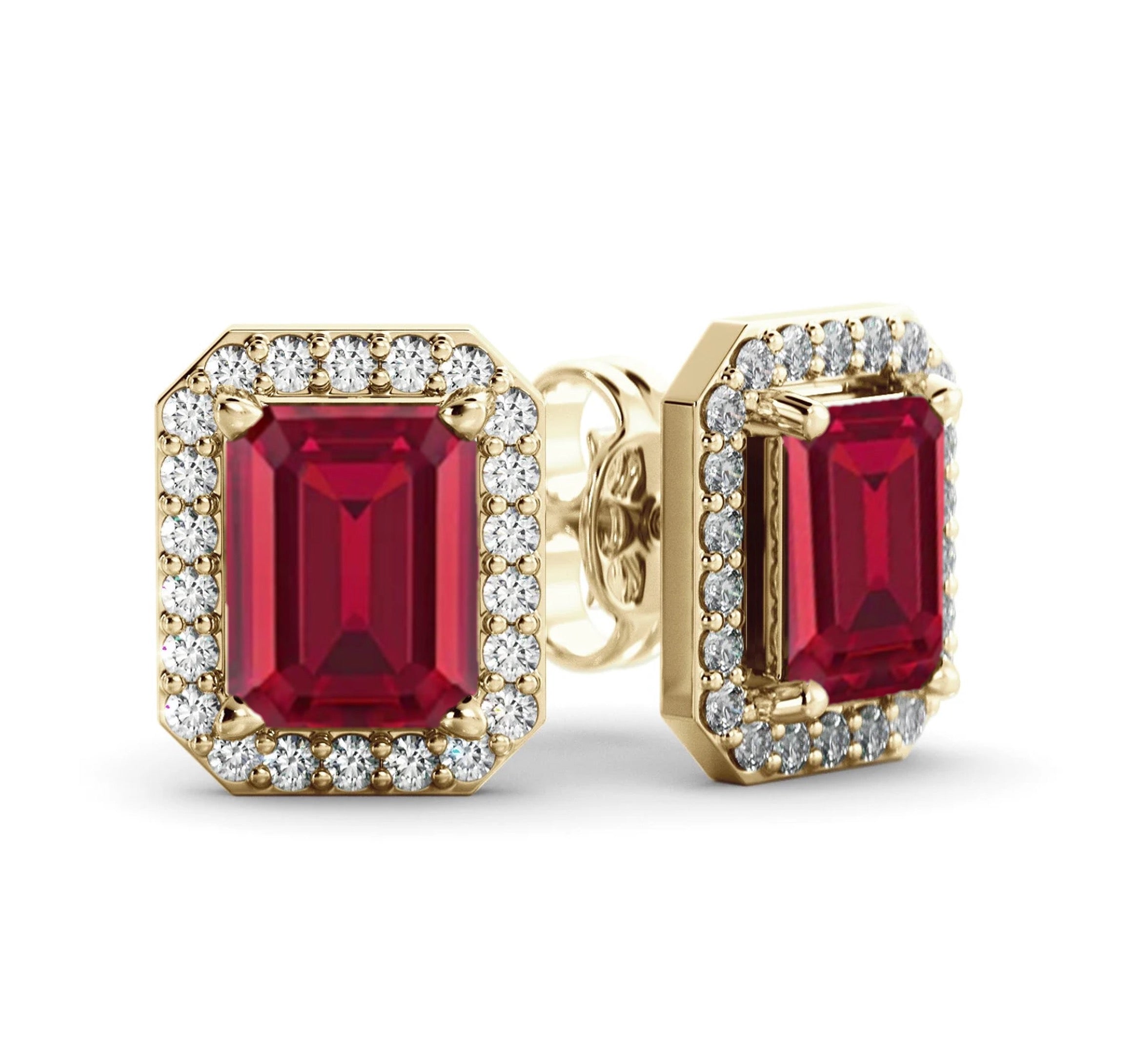 Lena Ruby Diamond Studs