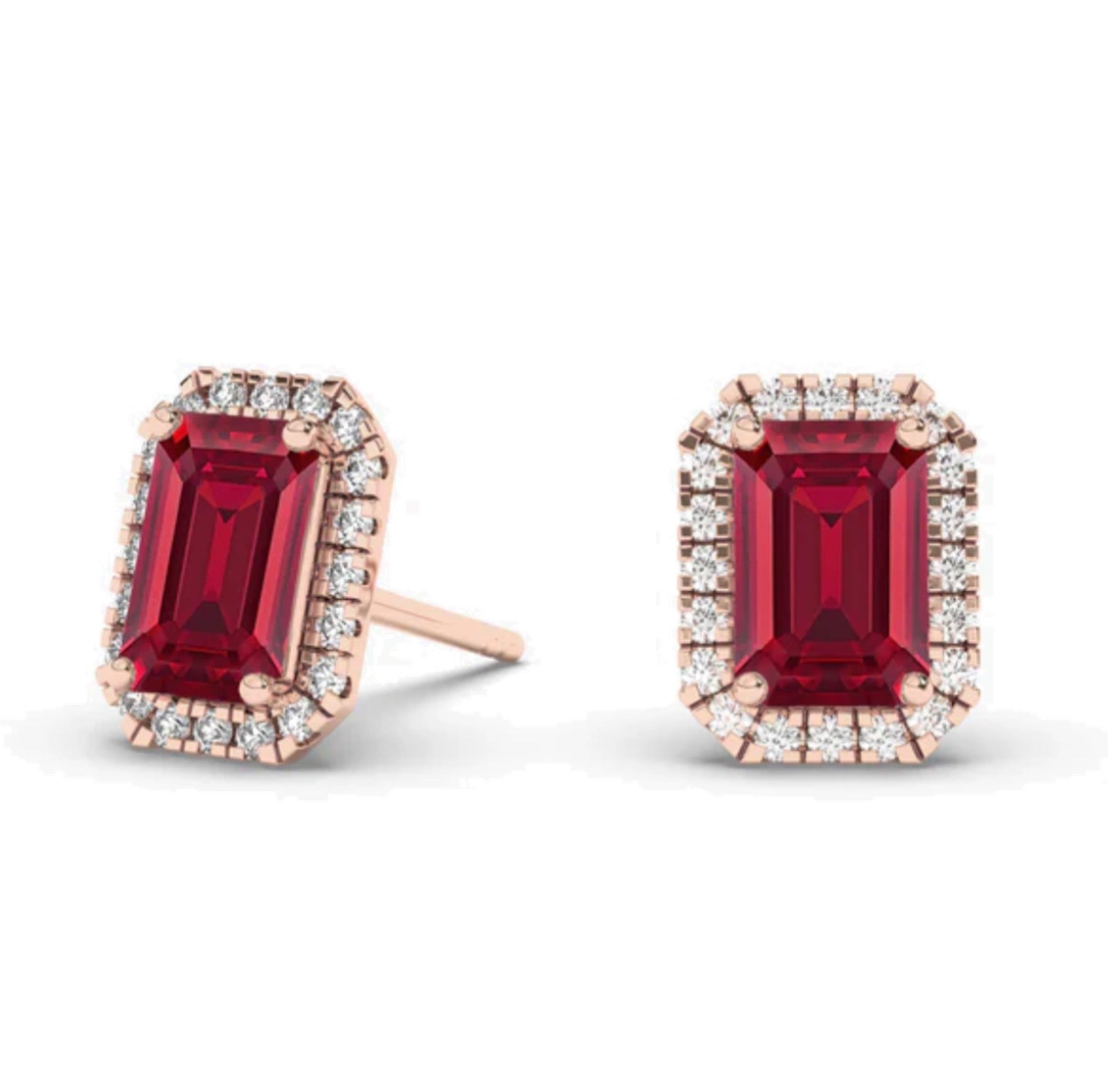 Lena Ruby Diamond Studs