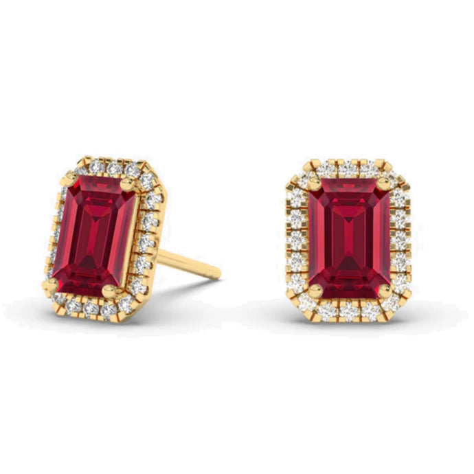 Lena Ruby Diamond Studs