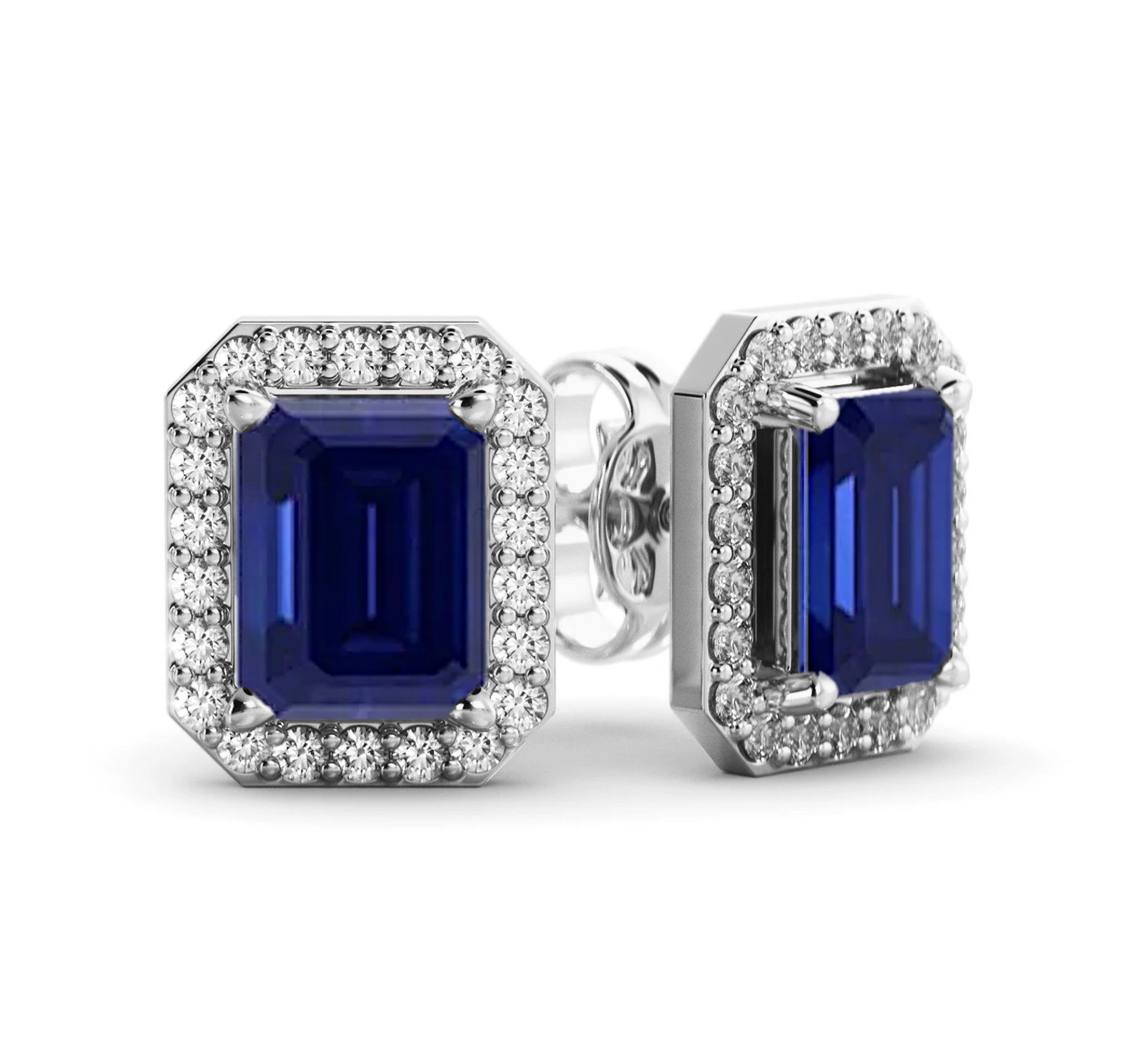 Luna Sapphire Diamond Studs