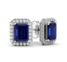 Load image into Gallery viewer, Luna Sapphire Diamond Studs
