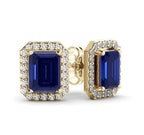 Luna Sapphire Diamond Studs