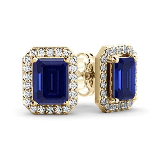 Luna Sapphire Diamond Studs