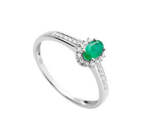 Load image into Gallery viewer, Lyanna Emerald Diamond Ring
