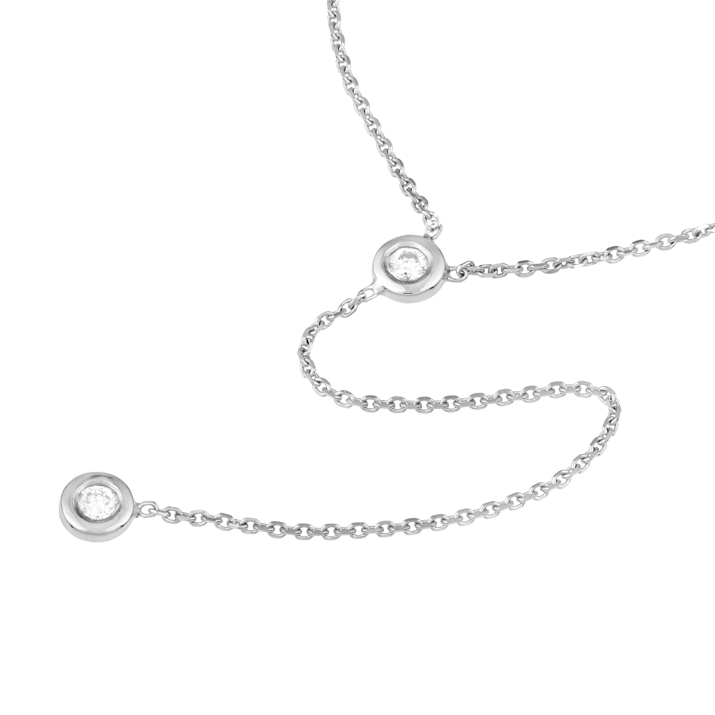 Clemen Diamond Lariat Necklace