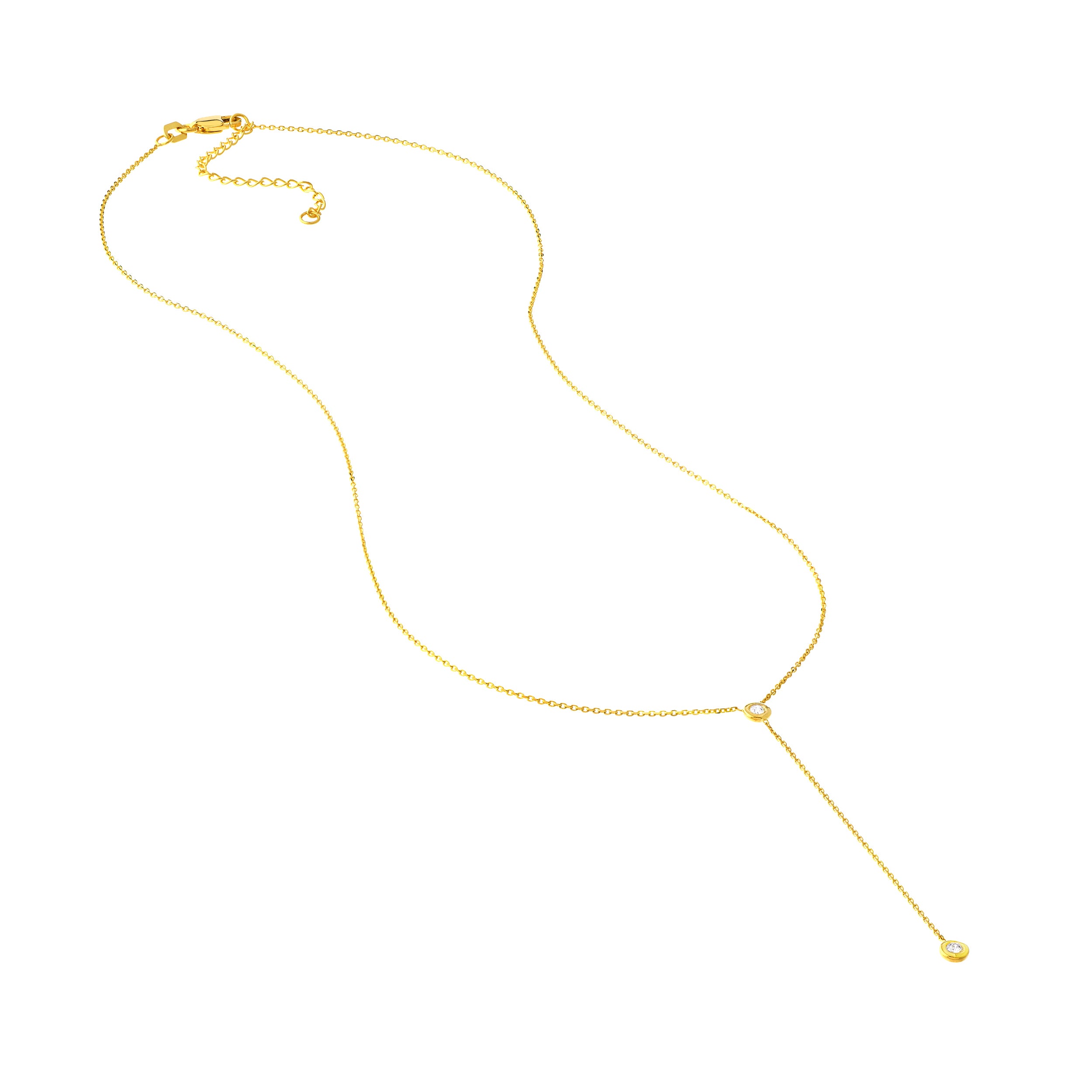 Clemen Diamond Lariat Necklace