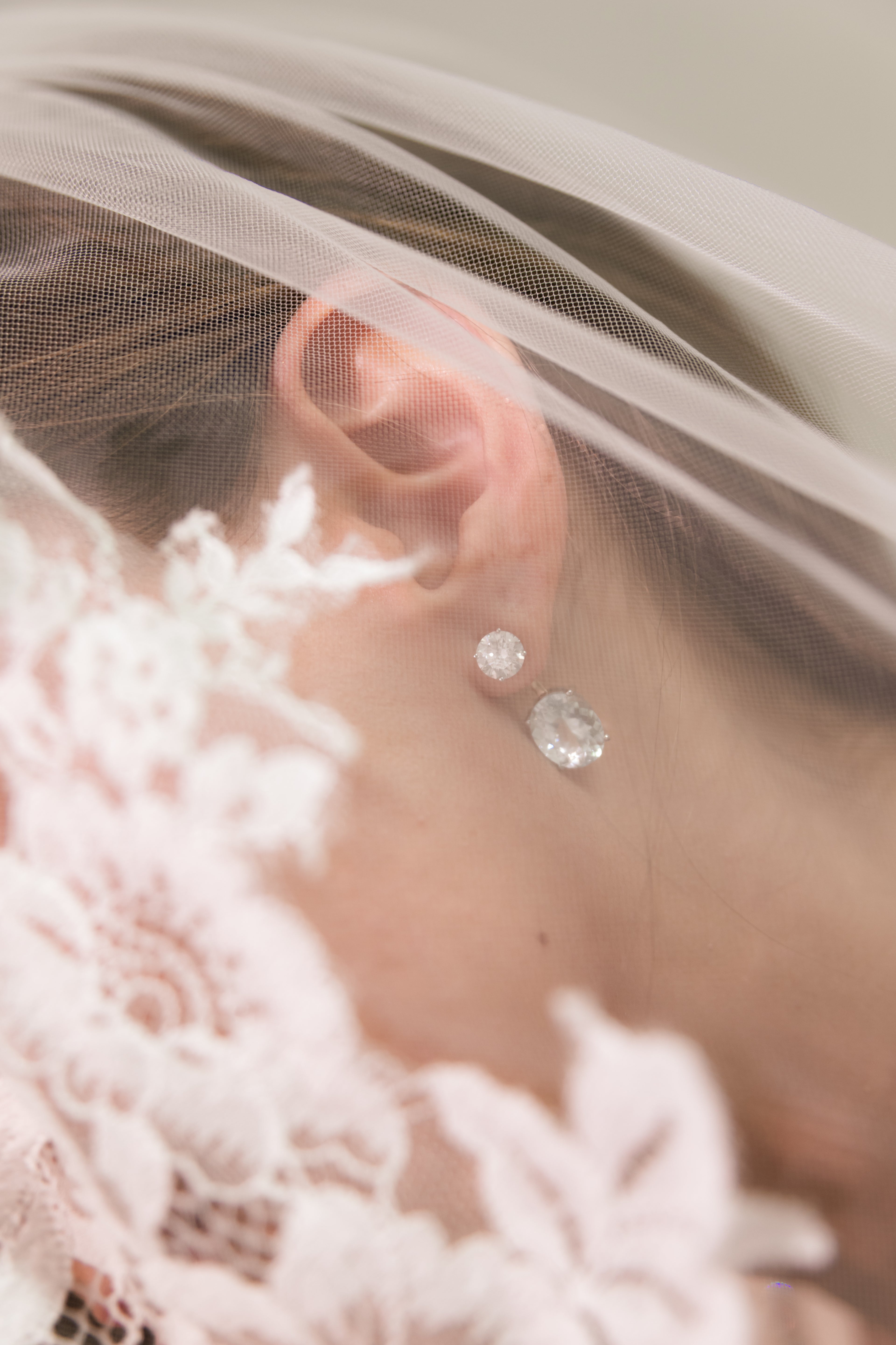 Something Blue Lab Diamond & Aquamarine Jacket Earrings