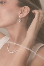 Something Blue Lab Diamond & Aquamarine Jacket Earrings