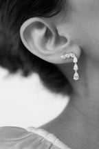 Sofia Drop Lab Pear Diamond Earrings