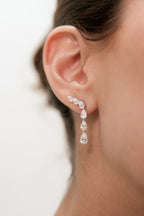 Sofia Drop Lab Pear Diamond Earrings