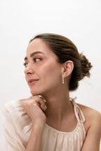 Sofia Drop Lab Pear Diamond Earrings